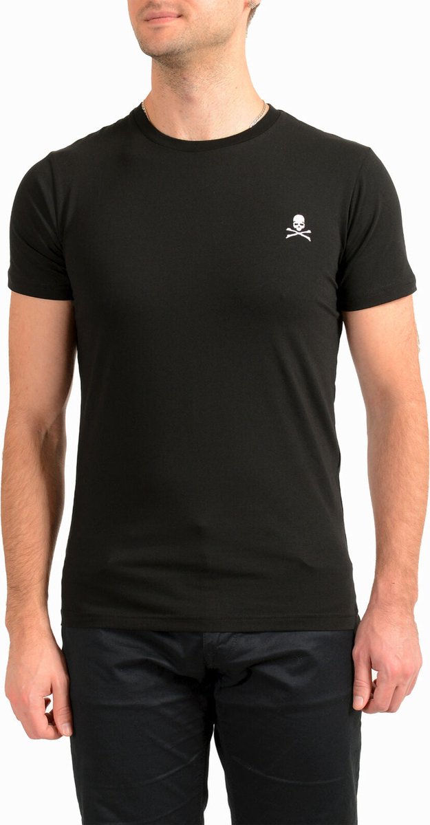 Philipp Plein - T-Shirt - Zwart - Logo skull - Heren.