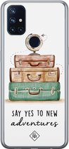 Casimoda® hoesje - Geschikt voor OnePlus Nord N10 5G - Wanderlust - TPU - Backcover - Mint - Tekst