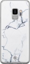Casimoda® hoesje - Geschikt voor Samsung S9 - Marmer Grijs - Backcover - Siliconen/TPU - Grijs