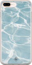 Casimoda® hoesje - Geschikt voor iPhone 8 Plus - Oceaan - Siliconen/TPU telefoonhoesje - Backcover - Water - Blauw