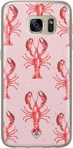 Casimoda® hoesje - Geschikt voor Samsung S7 - Lobster All The Way - Backcover - Siliconen/TPU - Roze