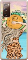 Casimoda® hoesje - Geschikt voor Samsung S20 FE - Sunset Girl - Backcover - Siliconen/TPU - Multi