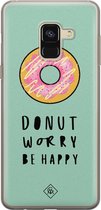 Casimoda® hoesje - Geschikt voor Samsung A8 (2018) - Donut Worry - Backcover - Siliconen/TPU - Roze