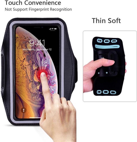 Brassard sport - Coque iPhone 11 Pro Max 12 Pro Max 13 Pro Max - Bracelet sport - Brassard running - Brassard Sport - Support running - Zwart