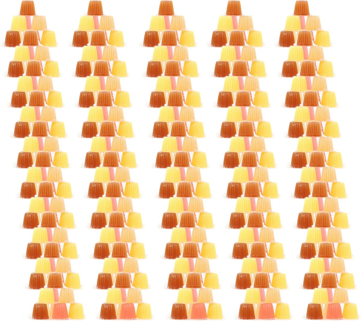 Darwin Fruitcups - Reptielensnack - 50 x Fruit Geel Roze Bruin