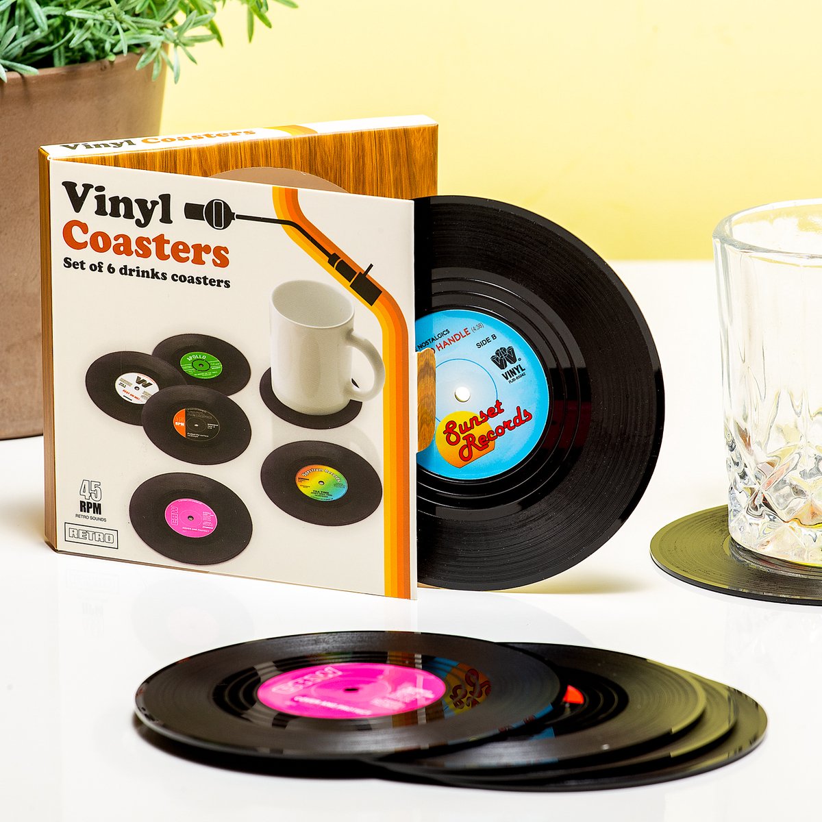 Spinning Hat Spinning Hat Vinyl Onderzetters (Set Van 6)