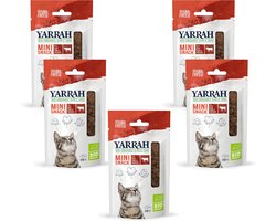 Yarrah Bio Kat Mini Snacks - Rund - Kattensnack - 5 x 50 g NL-BIO-01
