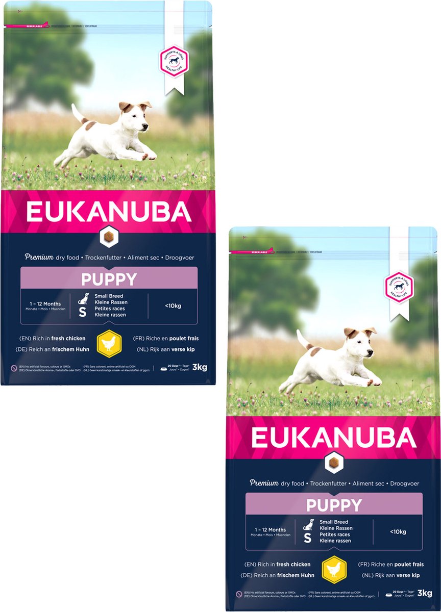 Bol.com Eukanuba Growing Puppy Small Breed Kip - Hondenvoer - 2 x 3 kg aanbieding