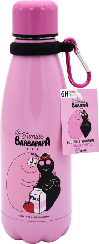 Qwetch - Thermosfles, 260 ml, roestvrij staal, origineel, pastelroze, kleine fles van roestvrij staal, 24 uur koud/12 uur warm, BPA-vrij, luchtdicht en herbruikbaar, voor sport, kantoor en reizen