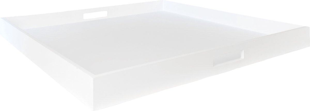 XLBoom Dienblad Zen Extra Large - In Hout - Wit - 70 × 70 × 6 cm