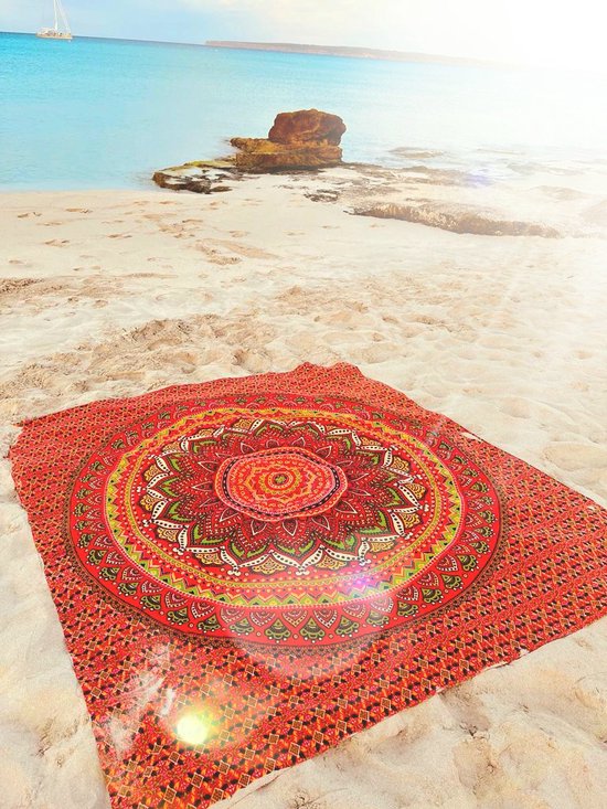betreden Verslinden Lauw XL groot strandlaken - Rood - Dun textiel - 100% katoen - Mandala -  Strandkleed | bol.com