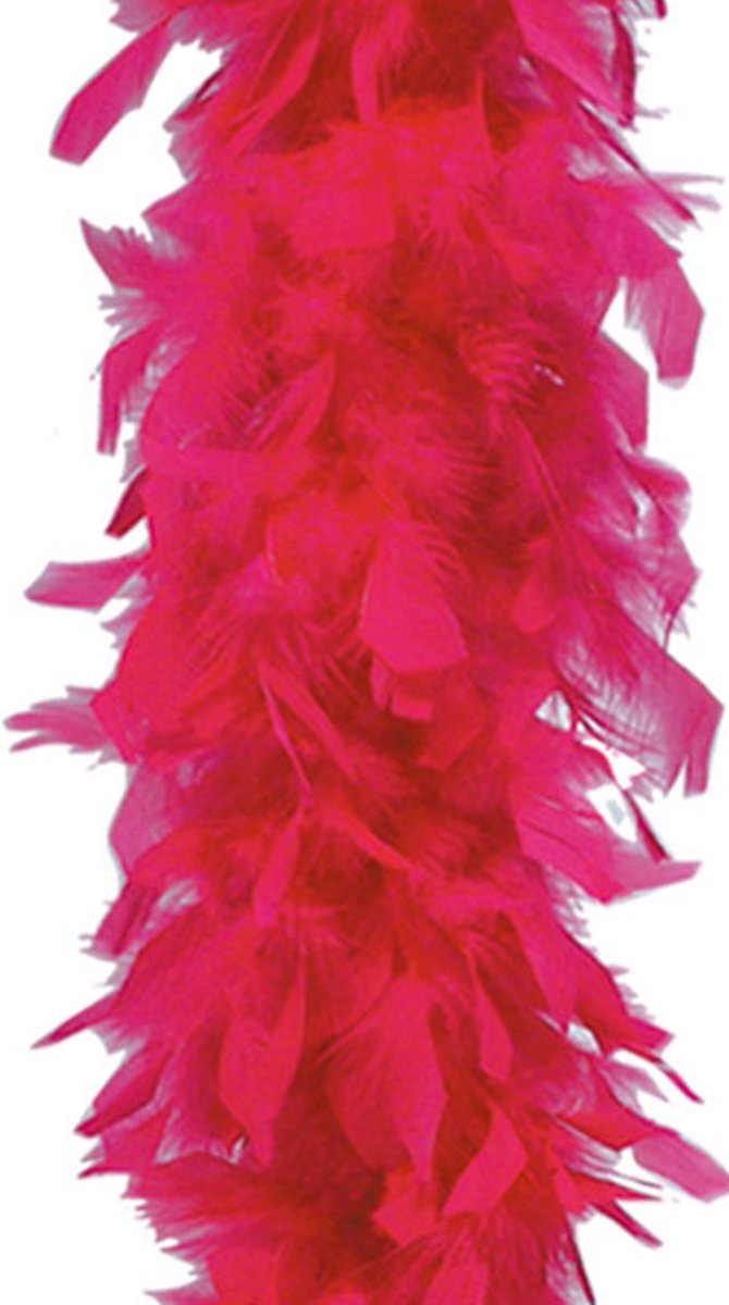 Faram Party Sierveren Boa - Carnaval verkleed accessoire - fuchsia roze - 180 cm - 50 gram
