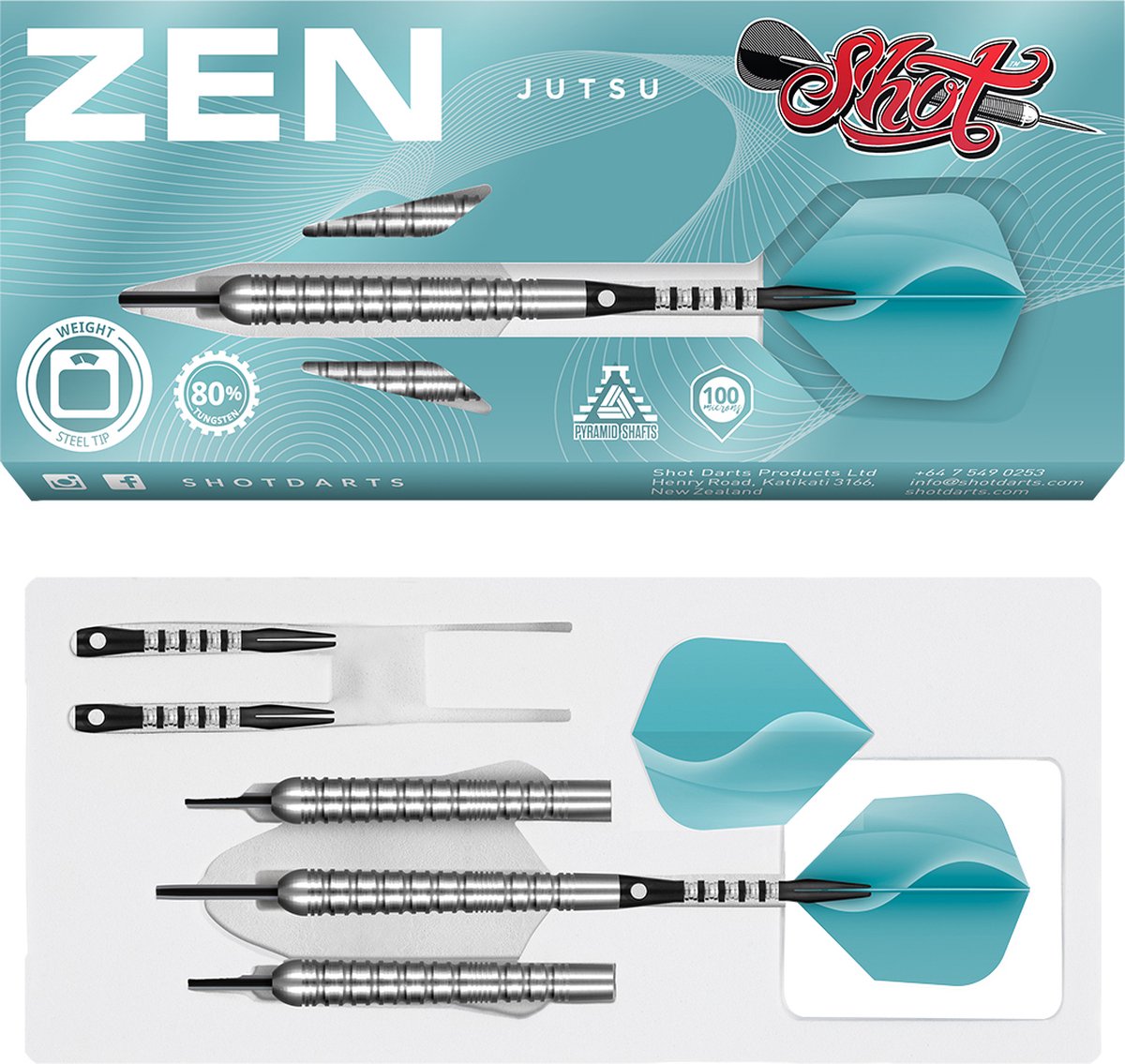 Shot Zen Jutsu 80% 25 gram Steeltip Dartpijlen