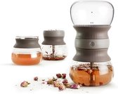 Lekue Calm Tea thee infuser uit glas zandloper 500ml
