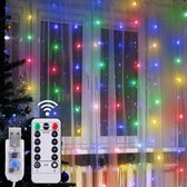 Kerst Gordijn 3 x 2 Meter - USB - RGB - Voor Buiten