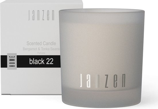 JANZEN Geurkaars Black 22 - Scented Candle Black 22 - Parfumkaars - Fris en Kruidig - 210 gram
