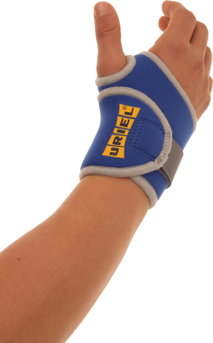 Uriel - Polsbrace Thermo - Verstelbaar - Unisex - Blauw - One Size - Past Links en Rechts