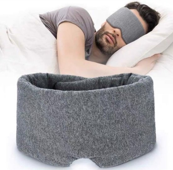 Luxe slaapmasker - Zijden slaapmasker - Oogmasker - Blinddoek - 100% Verduisterend - Grijs