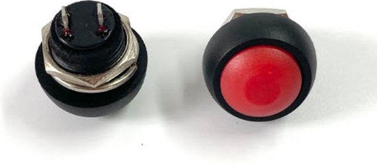 Discreet meloen Dosering Push aan-uit Schakelaar - 1.5A 250 V - Werk type: Push aan (OFF-ON) rood |  bol.com