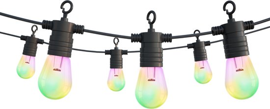 Calex Smart Outdoor Lampjes Slinger 24v - Lichtslinger voor buiten - Terrasverlichting - Tuinverlichting RGB en Warm Wit Licht