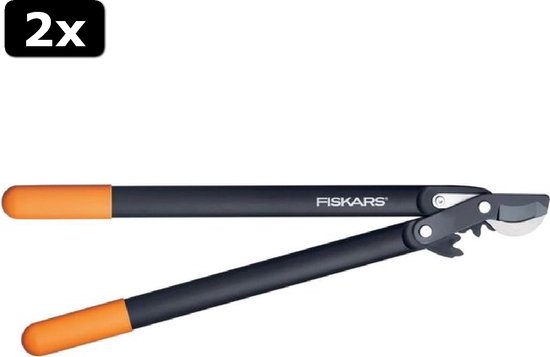 FISKARS Powergear X Cesoie Bypass M PX92, con Softgrip, Nero