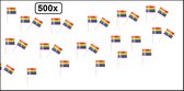 500x Cocktailprikker vlag Regenboog - Rainbow Cocktail prikker worst tapas hapjes festival thema feest