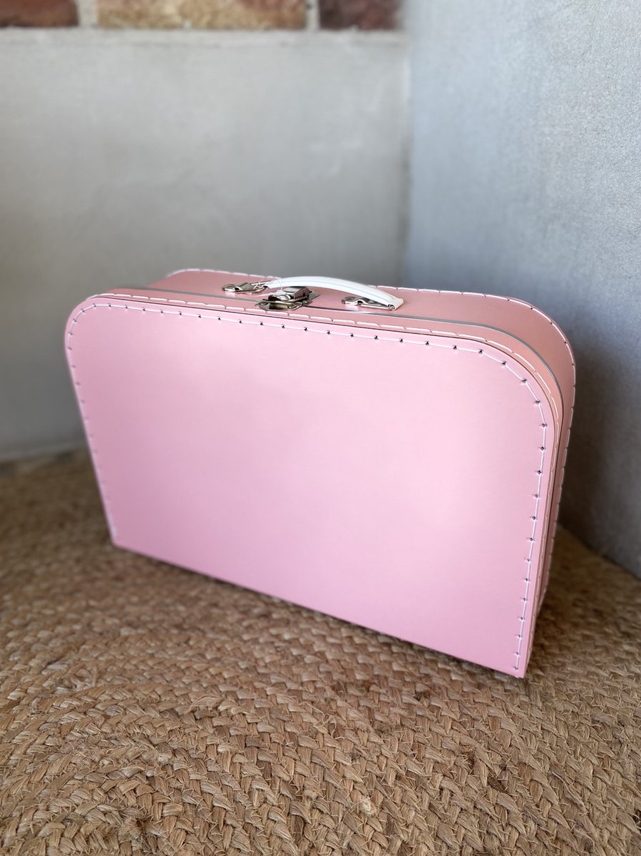 Bol.com Koffertje karton roze maat L aanbieding