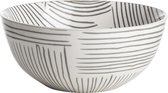 Gusta Plat Stripes - Table Tales - Wit - Stripes - Ø15,7X7,7 cm