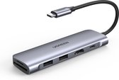 Ugreen 6-in-1 USB C PD, USB 3.2 Gen 1 (3.1 Gen 1) Type-C, 100 W, Argent, SD, SDHC, 4K Ultra HD, HDMI, USB 3.2 Gen 1 (3.1 Gen 1) Type-A, USB Type-C