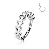Clicker de haute qualité face au côté des cœurs 1,2 x 10 mm.