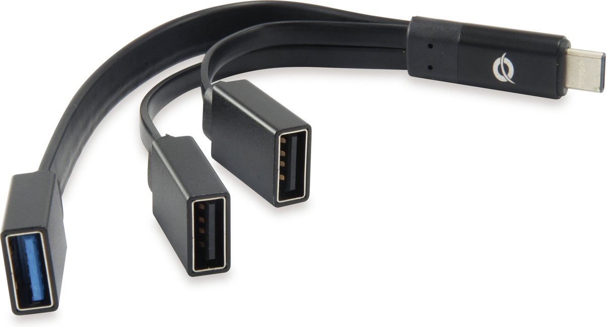 CONCEPTRONIC USB-Hub 3Port USB3.1/C -> 2xUSB 2.0 1xUSB3.0 sw