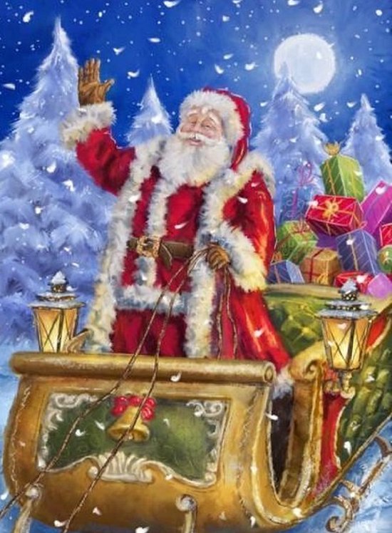 Diamond painting kerstkaarten - Kerstmis | 8 stuks