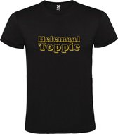 T-shirt Zwart avec image "Totally Toppie" Or Taille XXXXL