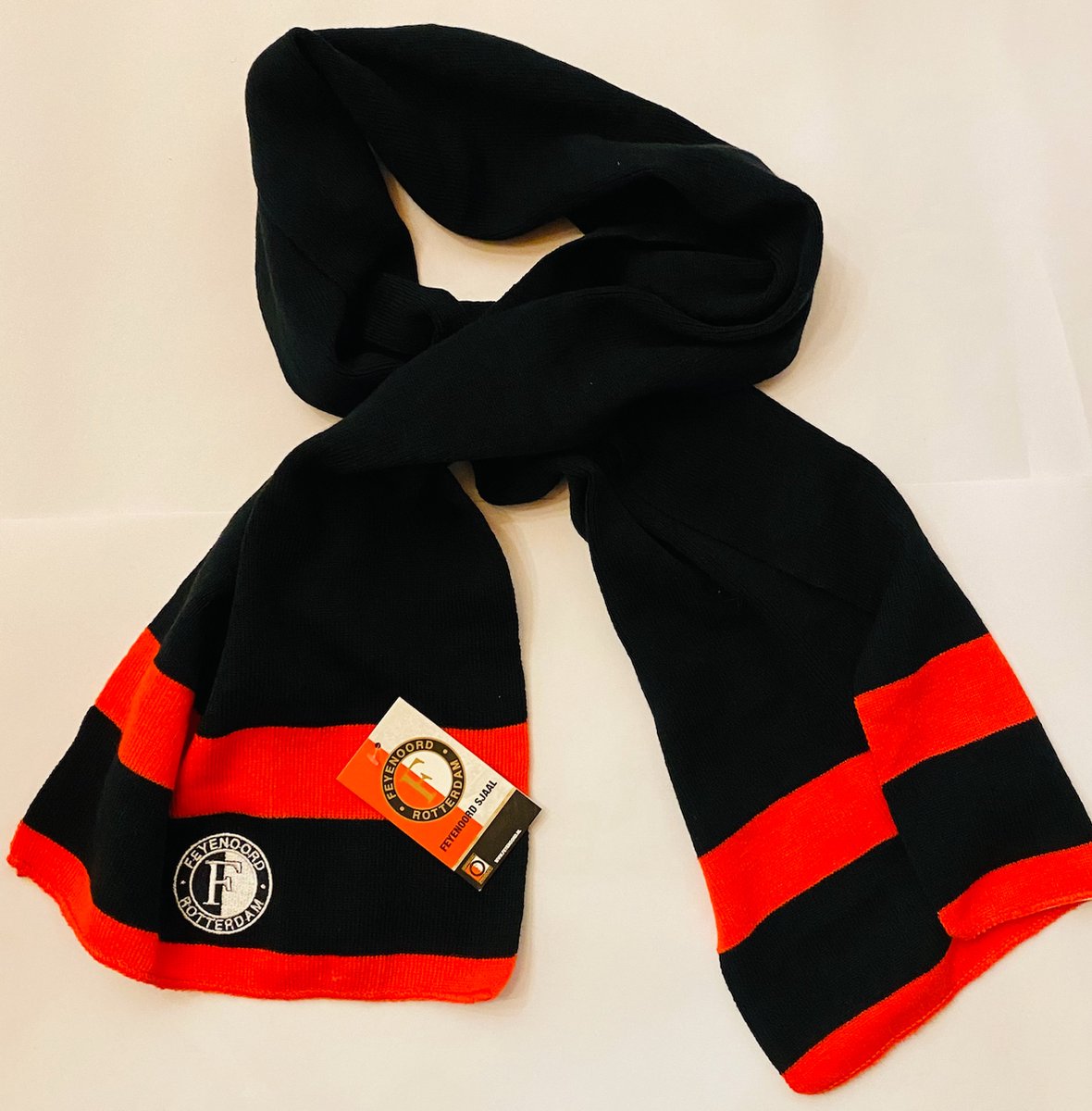 Feyenoord sjaal rood - zwart - LxB 165x30cm
