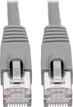 Tripp-Lite N262-001-GY Cat6a 10G-Certified Snagless Shielded STP Network Patch Cable (RJ45 M/M), PoE, Gray, 1 ft. TrippLite