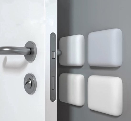 Siliconen - deurstopper - deurbeschermer - muurbeschermer - rubber- 2 - stuks - grijs