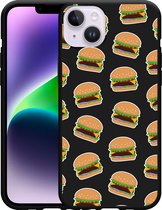 Geschikt voor Apple iPhone 14 Plus Hoesje Zwart Burgers - Designed by Cazy