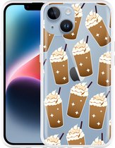 Geschikt voor Apple iPhone 14 Hoesje Frappuccino's - Designed by Cazy