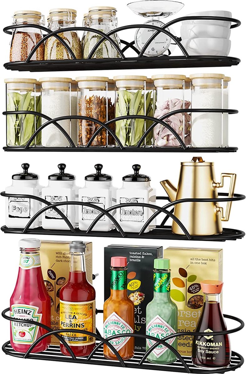 Spice rack kruidenrek rek voor bewaren van kruidenpotten kruidenorganiser