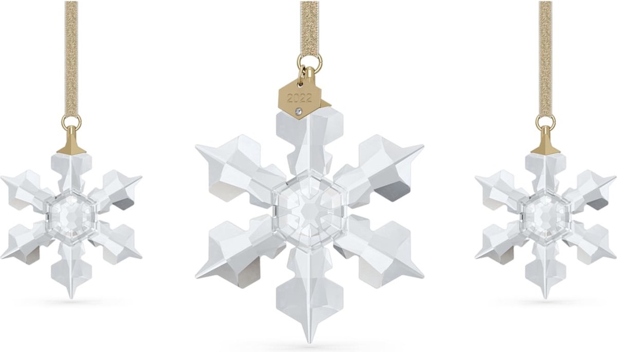 Swarovski beeldjes Annual Edition 2022 Ornament Set 5634889 | decoratieve boom- of raamversiering | kristal ornamenten decoratieobject in wit stijl