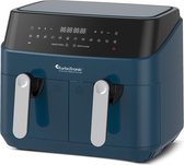 TurboTronic DAF5 Double Airfryer XXL - Friteuse à air chaud - 9 litres - Blauw