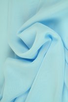 15 meter chiffon stof - Baby blauw - 100% polyester