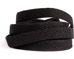 GBG Sneaker Veters 90CM - Zwart - Black - Schoenveters - Laces - Platte Veter - o.a. geschikt voor Asics, New Balance, Nike