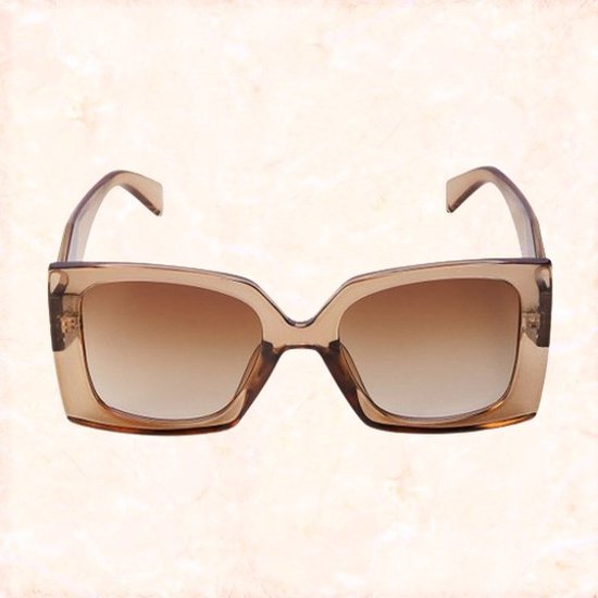 Jobo by Jet - Lunettes de soleil pour femme avec étui à lunettes gratuit - Lunettes de soleil Happy waves - Grandes lunettes de soleil - Transparent - UV3