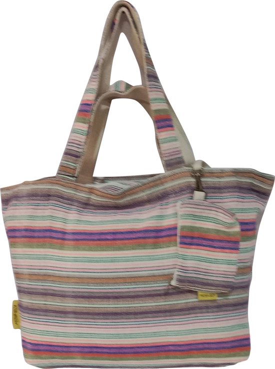 Mycha Ibiza - strandtas - weekendtas - handtas - rits - clutch - katoen – MYC220014