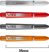 RED DRAGON - VRX Selectiepakket 1 - Rood, Oranje, Wit en Grijs Korte Dartschachten - 4 sets per pakket (12 Dartschachten in totaal)