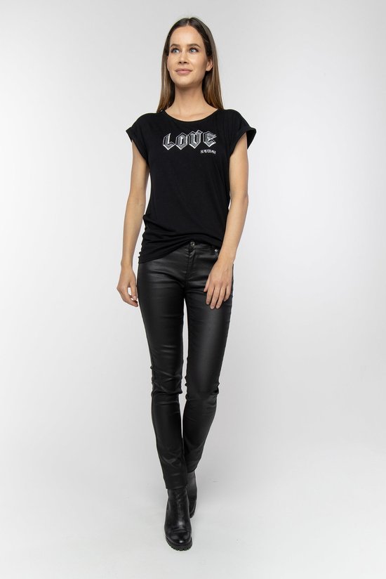 Supertrash - Jeans Femmes Adultes - Pantalons - Jeans - Taille moyenne - Zwart Enduit - 26