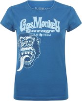 Gas Monkey Garage Dames Tshirt -XL- Tonal Monkey Classic Blauw