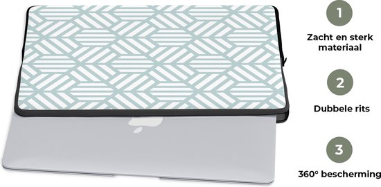 Housse pour ordinateur portable - Sacoche pour ordinateur portable - Design - Vert - Motifs - Ordinateur portable - 17 pouces - Housse pour ordinateur portable