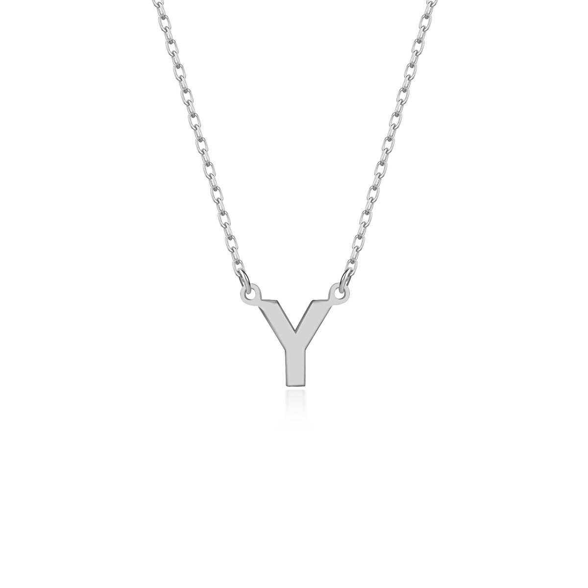 Letter Y Initial Ketting Zilver (925 sterling) Trendy Minimalistisch Combi Bedel Zilverkleurig Dames Meisje | Cadeau Voor Vrouw